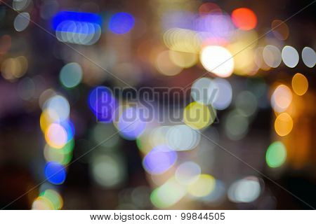 Blurred image of city lights