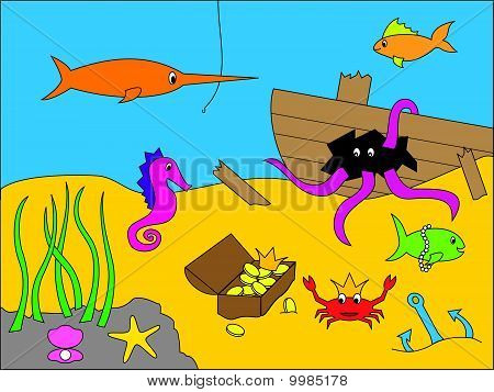 Underwater Drawing Vector & Photo (Free Trial) | Bigstock