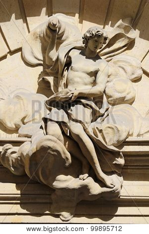 Detail of an old porch in Paris