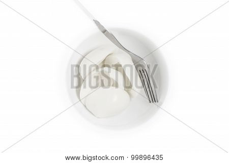 Boiled Albumen  Isolated Over White