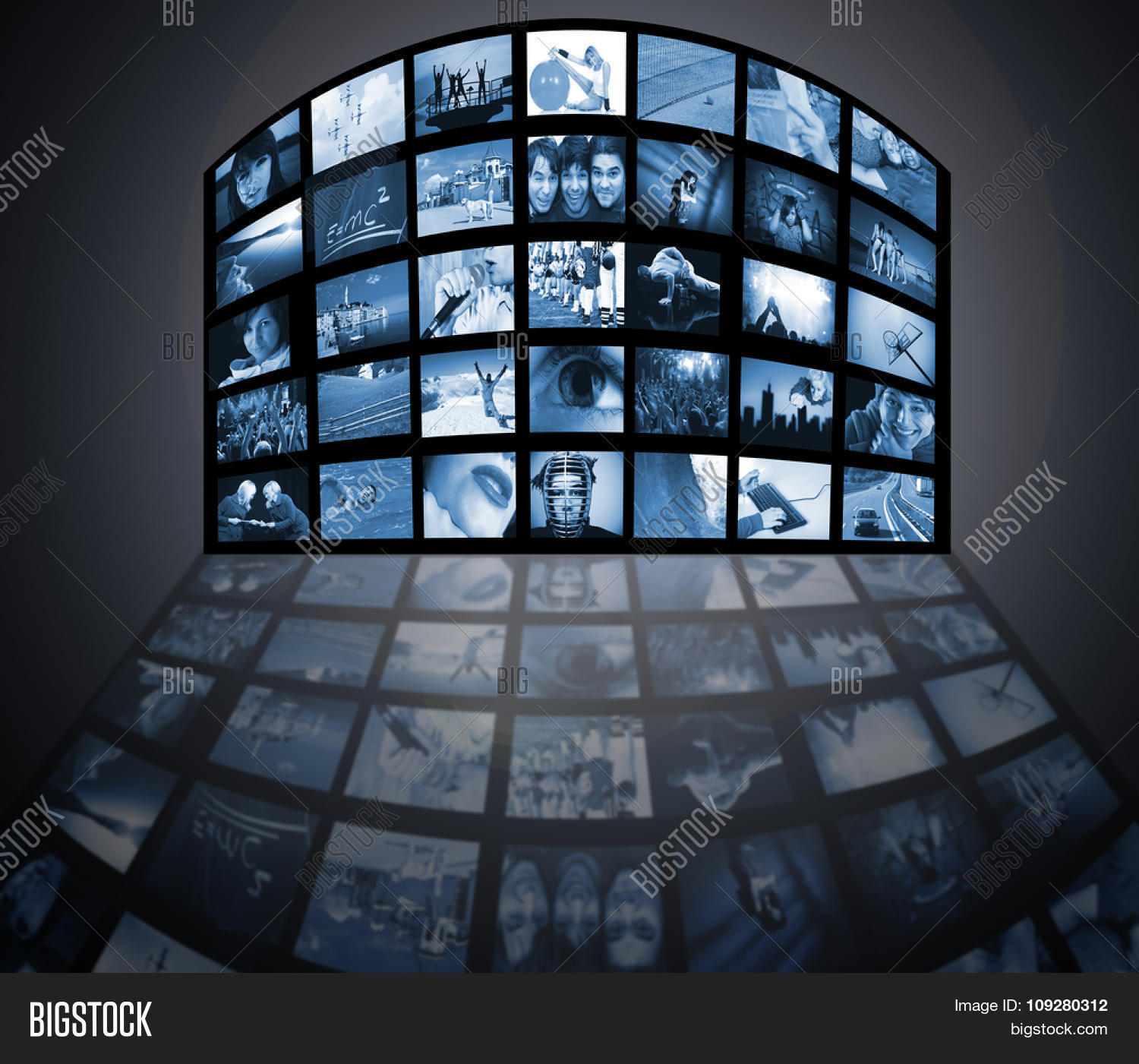 TV Screens Panel. Image & Photo (Free Trial) Bigstock