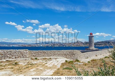 View on Marseille from Chateau d'If,  France