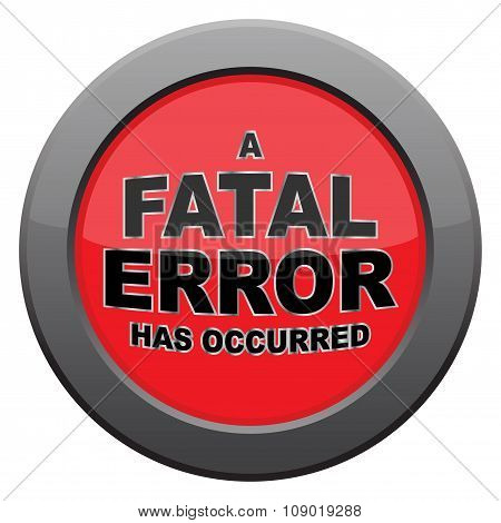 Fatal Error Dark Metal Icon