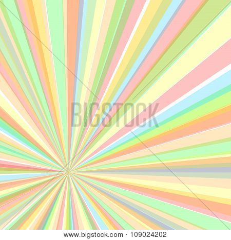 Eccentric Rays Background, Vector Illustration