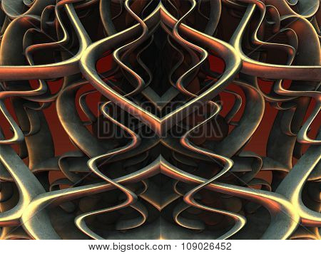 Metallic spirals background
