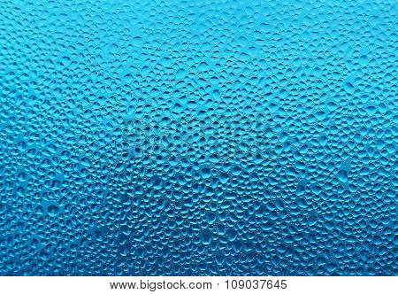 Water Drops On Glass