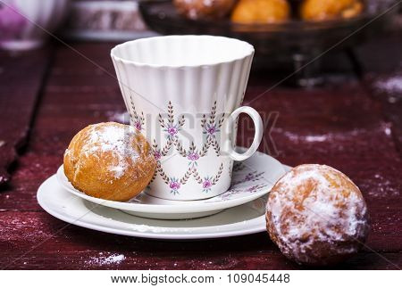 Cheese Donuts With Powdered Sugar