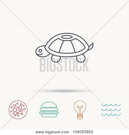 Turtle icon. Tortoise sign.