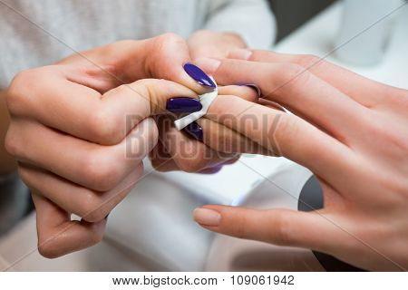 Manicure handles sterile white cotton cloth nail
