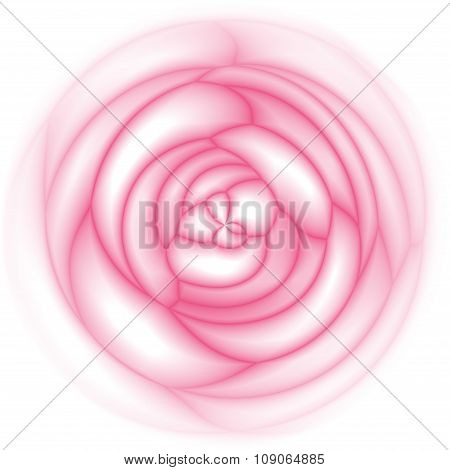 Isolated Drawing Of A Rose Flower