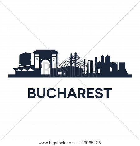 Bucharest City Skyline