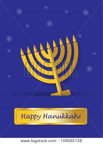 Greeting card Happy Hanukkah