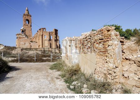 Belchite Village Destroyed In A Bombing During The Spanish Civil War