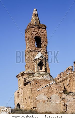 Belchite Village Destroyed In A Bombing During The Spanish Civil War