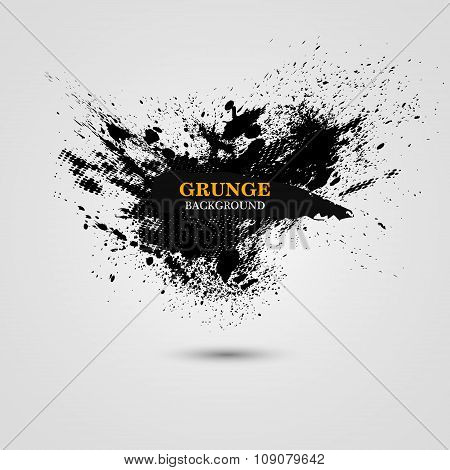 Grunge Splash Banner. Vector Illustration