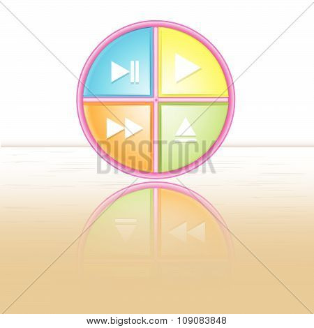 Button Icon,reflection