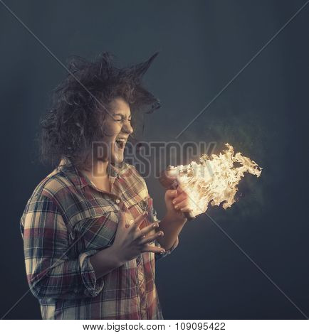 Microphone In Flames