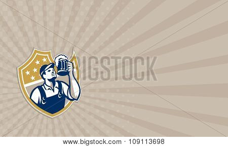 Business Card Barman Bartender Beer Mug Retro