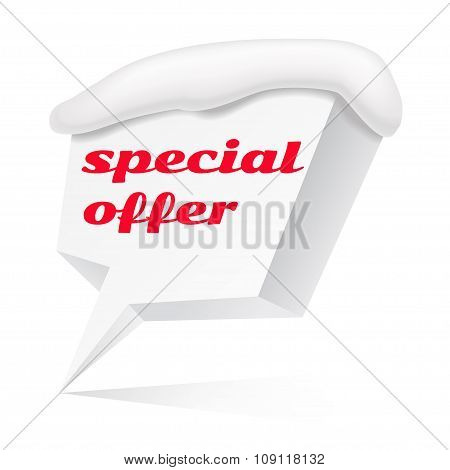 White 3d speech bubble for your text