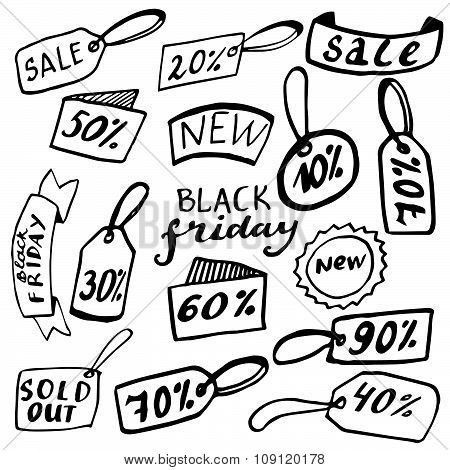 Hand Drawn Doodle sale Design Elements