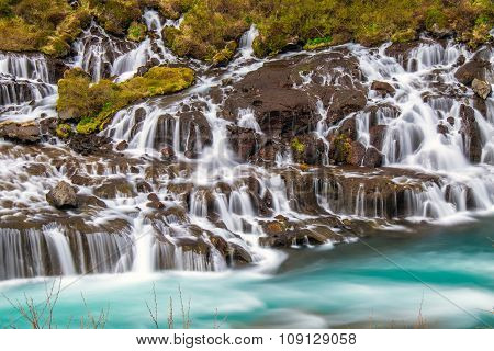 The amazing Hraunfossar in Iceland