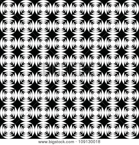 Geometric abstract pattern with squares and circles.