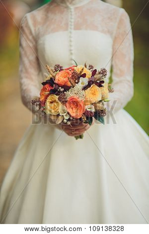 Bridal bouquet in hands