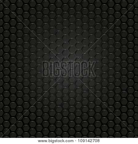 Vector Geometric Pattern Of Hexagons. Metal Background.