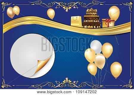 Celebration blue background