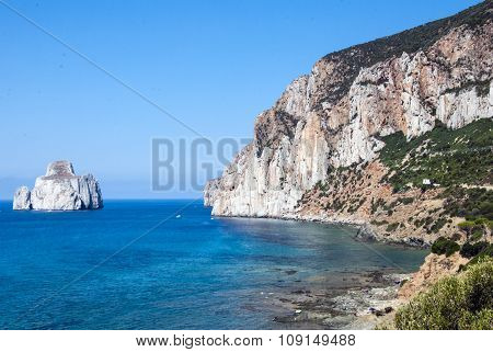 Pan Di Zucchero Rocks In The Sea And Masua's Sea Stack (nedida), Sardinia. Daily