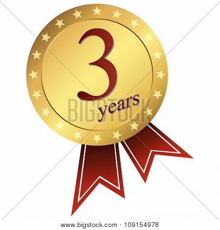 Gold Jubilee Button - 3 Years