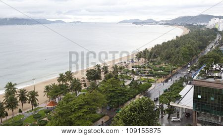 CAM RANH, VIETNAM - NOVEMBER 21, 2015: View over Nha Trang city.