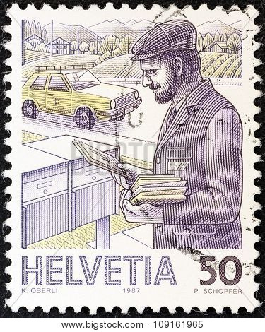 SWITZERLAND - CIRCA 1986: A stamp printed in Switzerland from the 