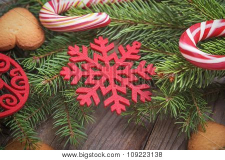 Christmas still-life close-up.