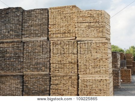 wooden planks stacked