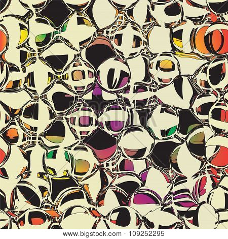 Seamless pattern with grunge circles on colorful background