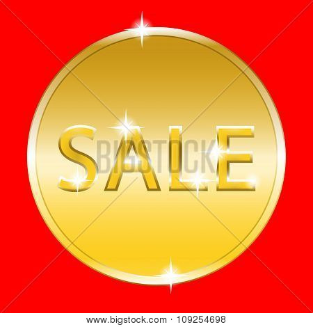 Coin Gold Button