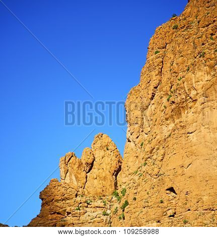In Todra Africa Morocco The Atlas Dry Mountain