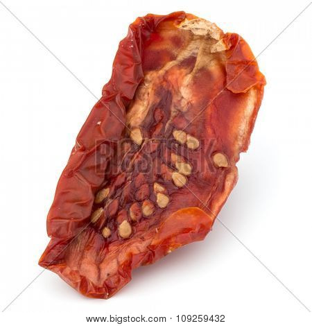 Dried tomato isolated on white background cutout