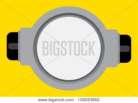 Vector Illustration Of Goggle With On Yellow Color Background