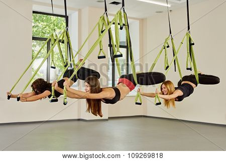 Antigravity yoga exercise