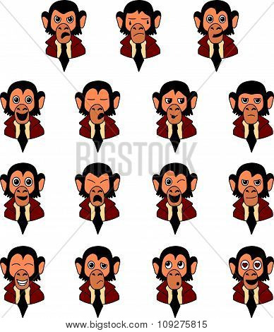 Color monkey-businessman