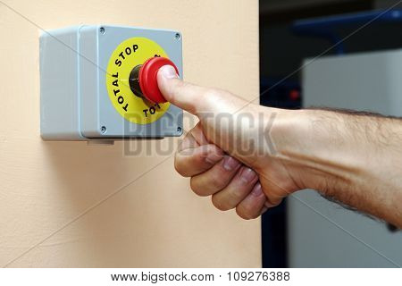 Hand press Full stop button