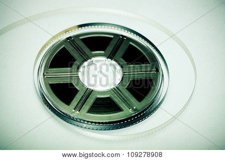 Film reel - concept background. Movie industry symbol.