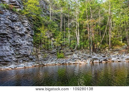 Cliff Over Pond