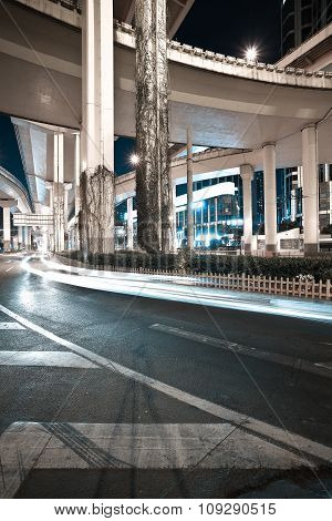 City Road Viaduct Night Of Night Scene