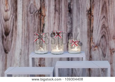 Christmas candle handmade