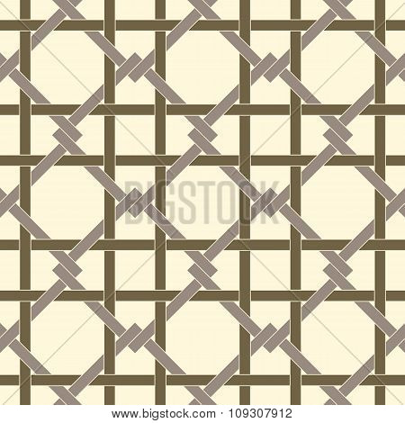 Geometric Seamless Pattern Background With Weave Style.
