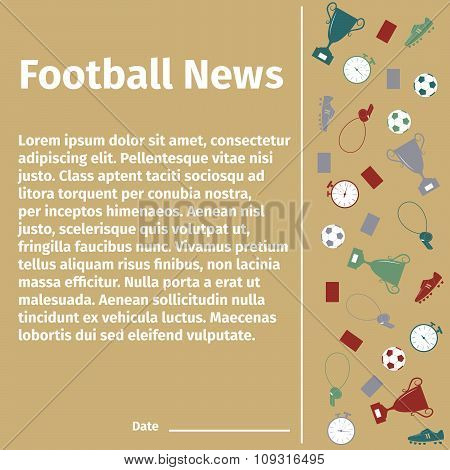 Football card for advertising or news