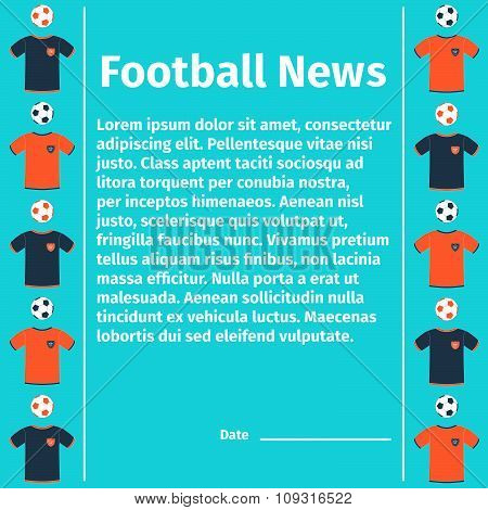 Football card for advertising or news